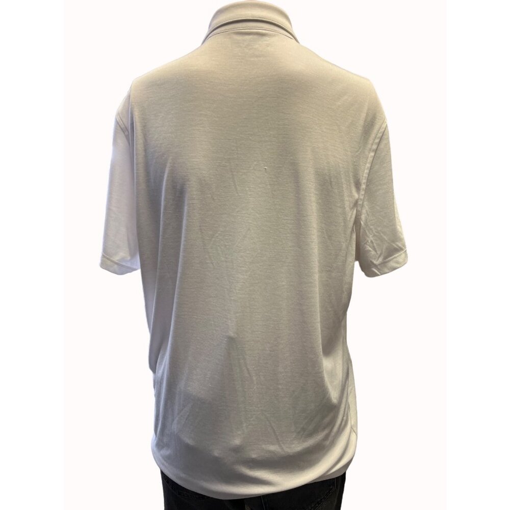 Alfani Mens White Stretch Polo Shirt Size L SKU 6661 - Picture 2 of 6